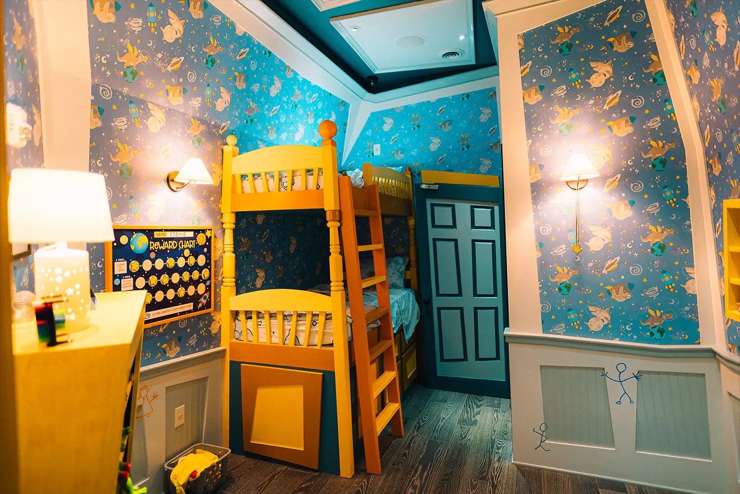 Boogeyman's lair with cage and DMX lighting effects